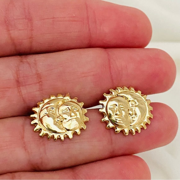 Sun Stud Earrings - Picture 7 of 13